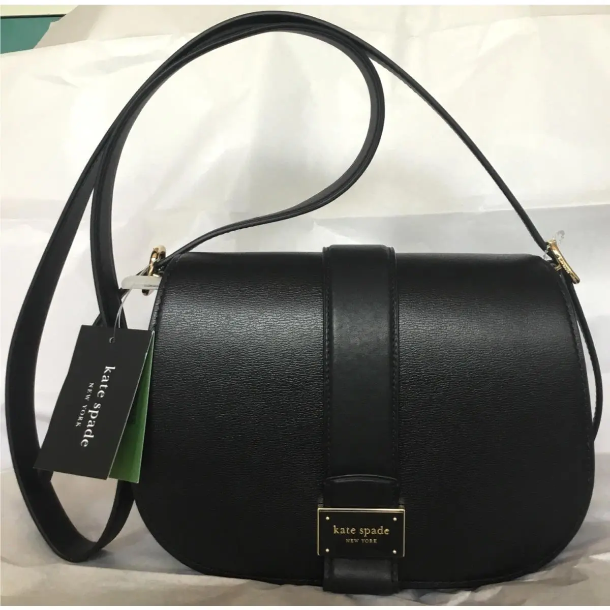Kate Spade NY Nouveau Textured Leather Shoulder KK817 Bag Black Retail