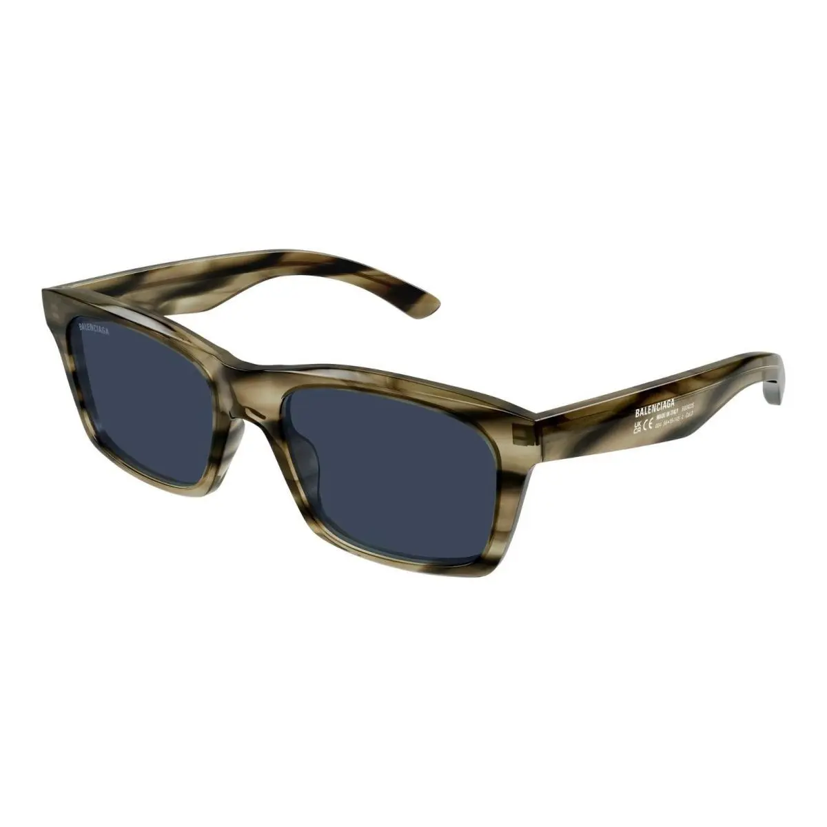 Balenciaga BB0423S Striped Beige/blue 004 Sunglasses