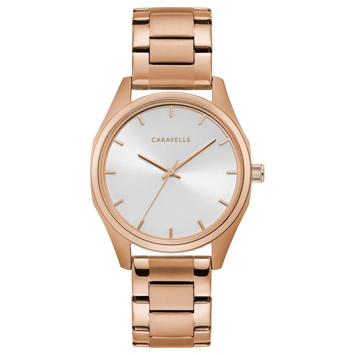 by Bulova 45L179 Women`s Rose Gold-tone White Dial Bracelet 36mm by Caravelle