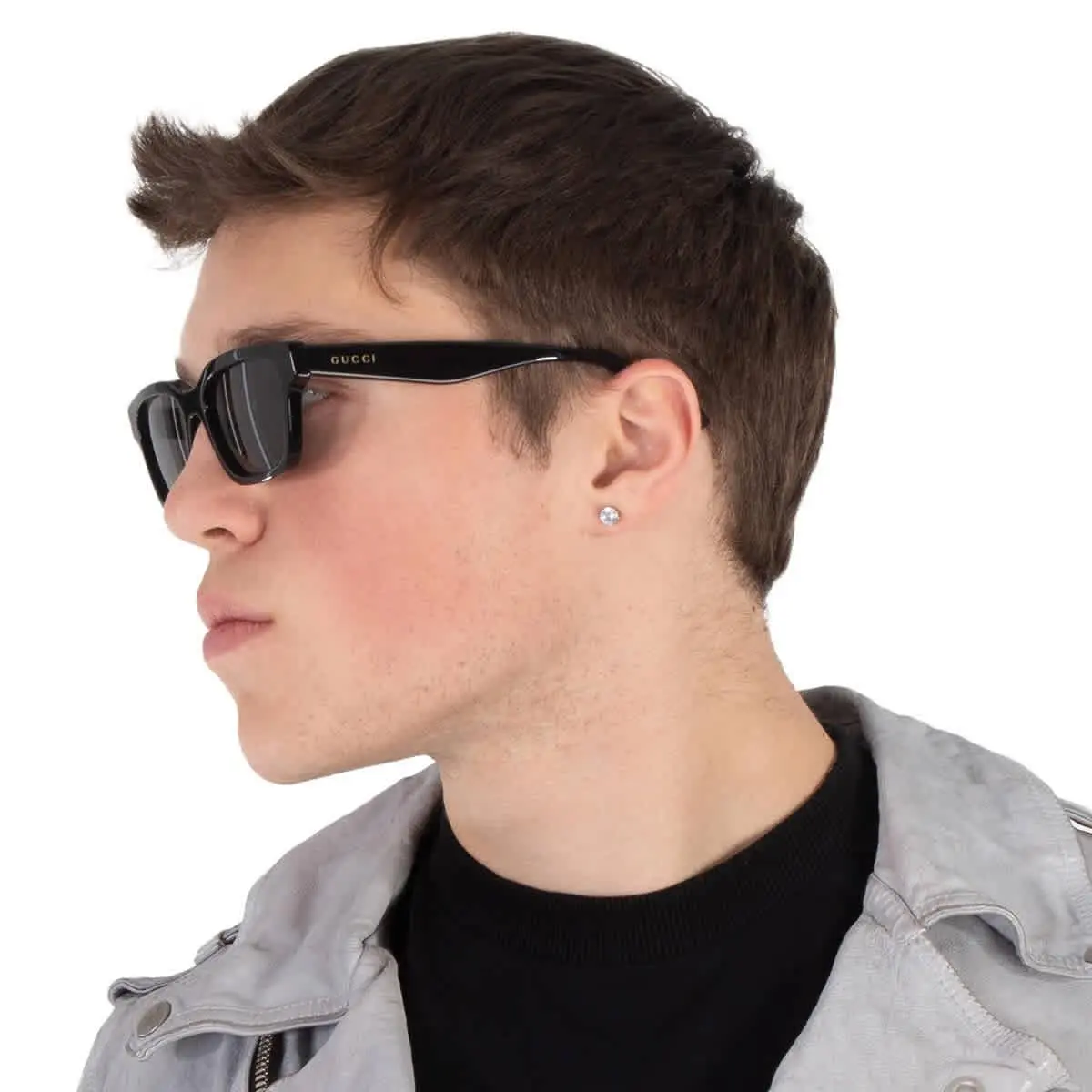 Gucci Grey Square Men`s Sunglasses GG1641SA 001 53 GG1641SA 001 53