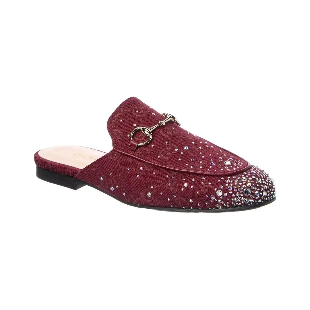 Gucci Princetown Gg Canvas Mule Women`s Red 37