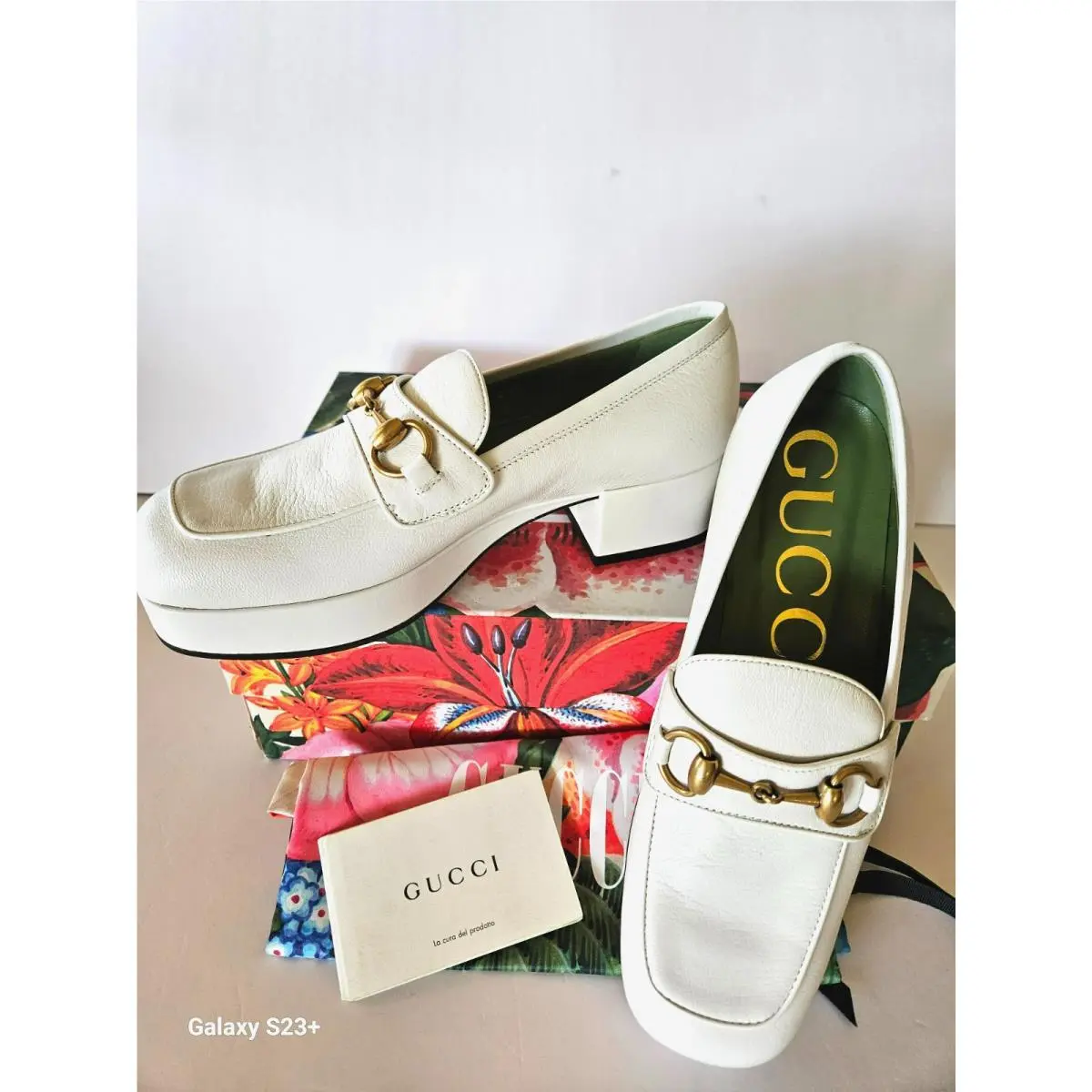 Gucci Houdan 15 Platform Loafer White Eur 37 / US 7