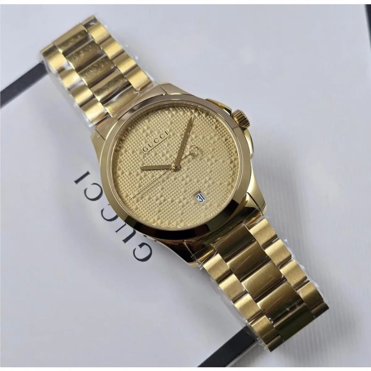 Gucci G-timeless YA126553 Gold Tone Ladies Women`s Quartz Watch For Gift