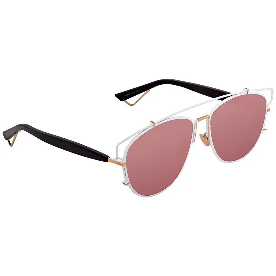 Dior Technologic XG9AP 57mm Sunglasses White / Pink Mirror Lens
