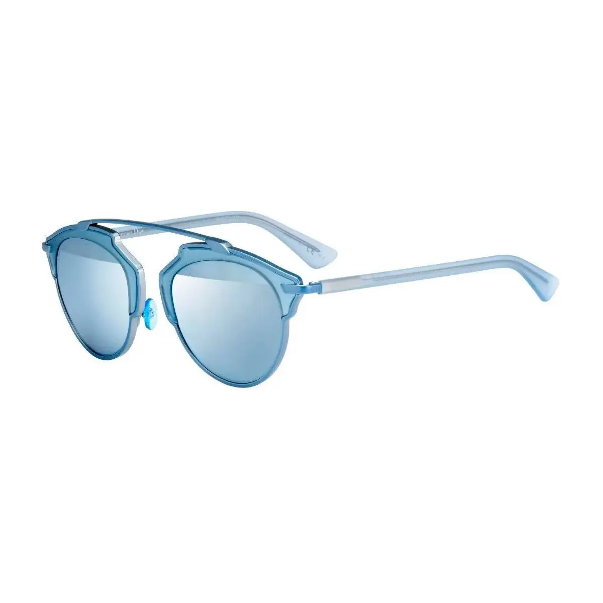 Dior SO Real Rmjlh 48mm Sunglasses Blue / Blue Solid Lens