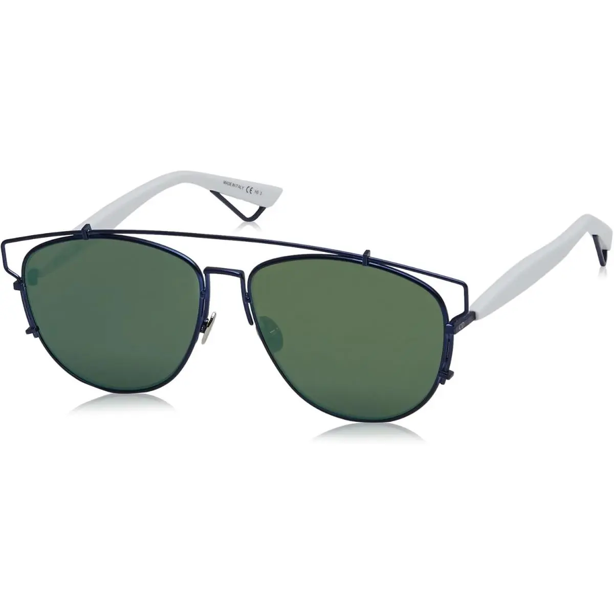 Dior Technologic Tvcaf 57mm Sunglasses Blue-white / Green Solid Lens