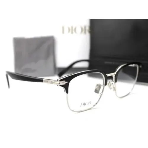 Christian Dior Eyeglasses Diorblacksuito S24U F400 Shiny Black Silver 49-19