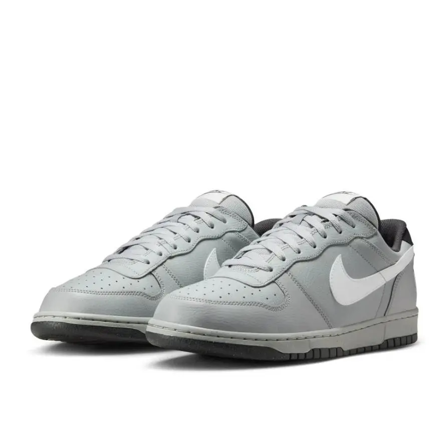Nike 355152 017 Big Nike Low Smoke Grey/white Sneakers Shoes Men`s