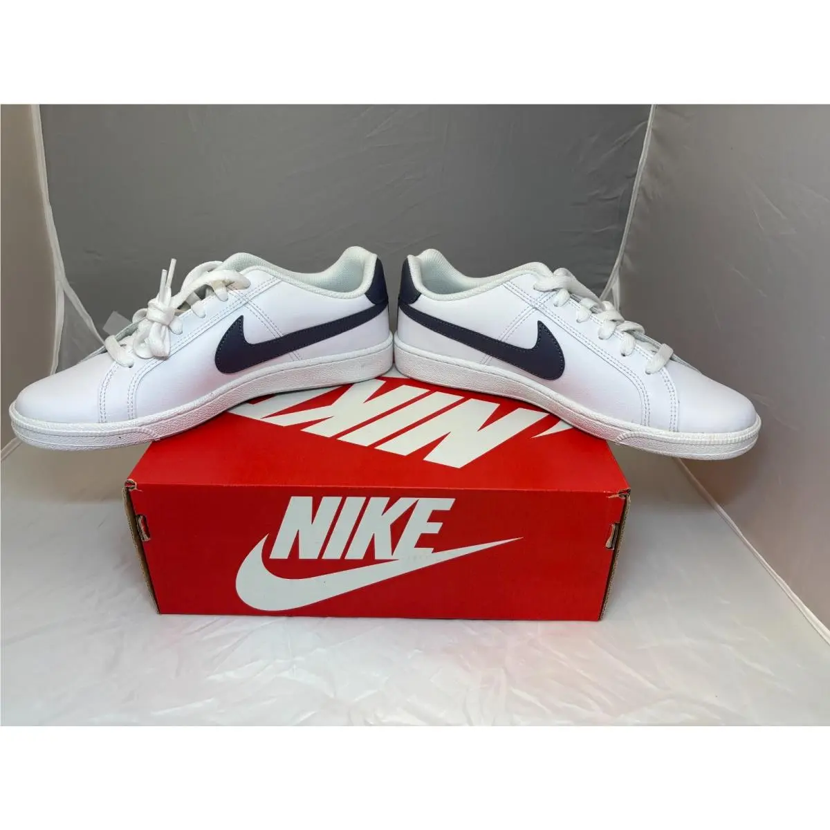Nike shoes - Nike Court Royale - Court Royale - White/Navy Blue - Black/White/Navy Blue 9