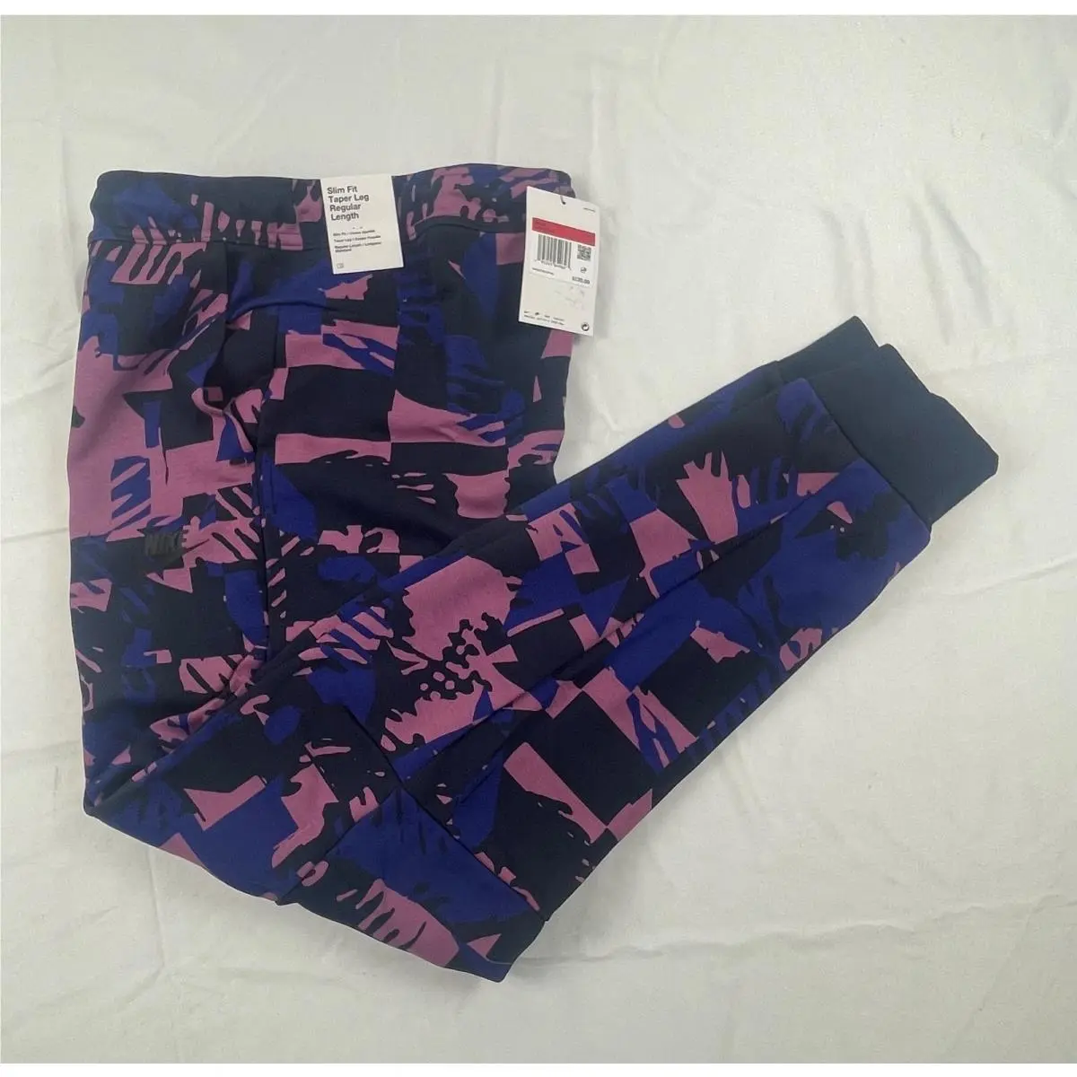 Nike Sportswear Men`s Large Tech Fleece Joggers Pants Light Bordeaux/obsidian