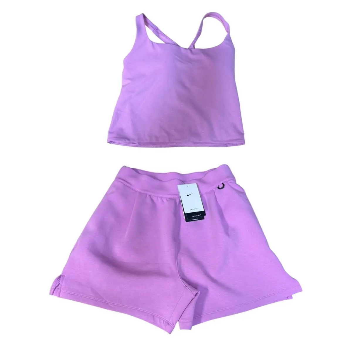 Nike Woman`s Pro Sculpt Padded Sport Set Lavender Size: Small -new