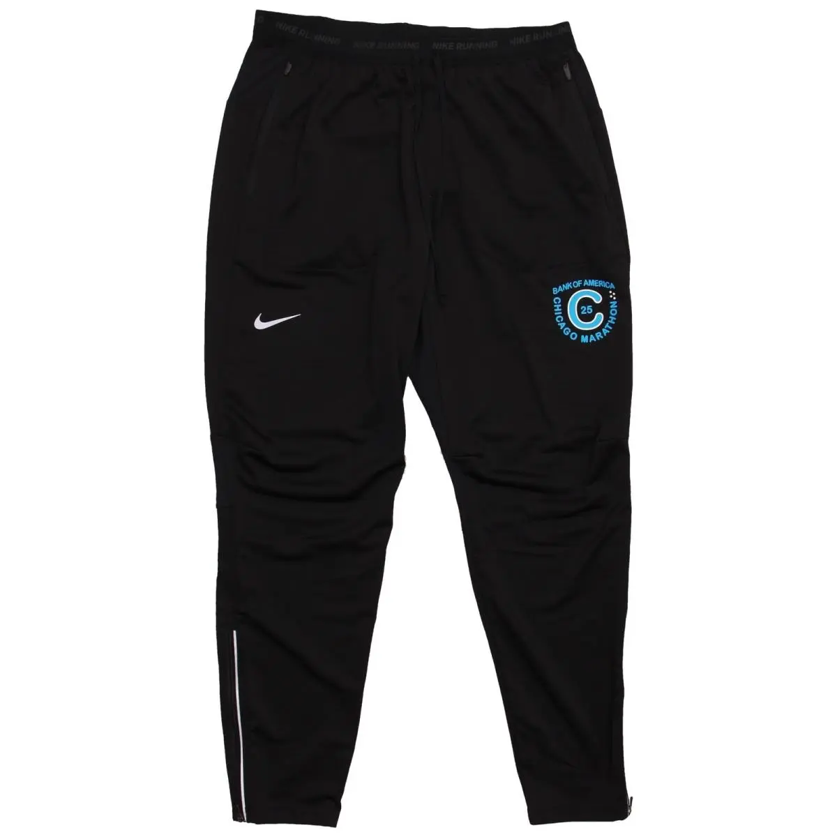Mens Nike Chicago Marathon Sweatpants M Black Running Athletic Zipper Pockets