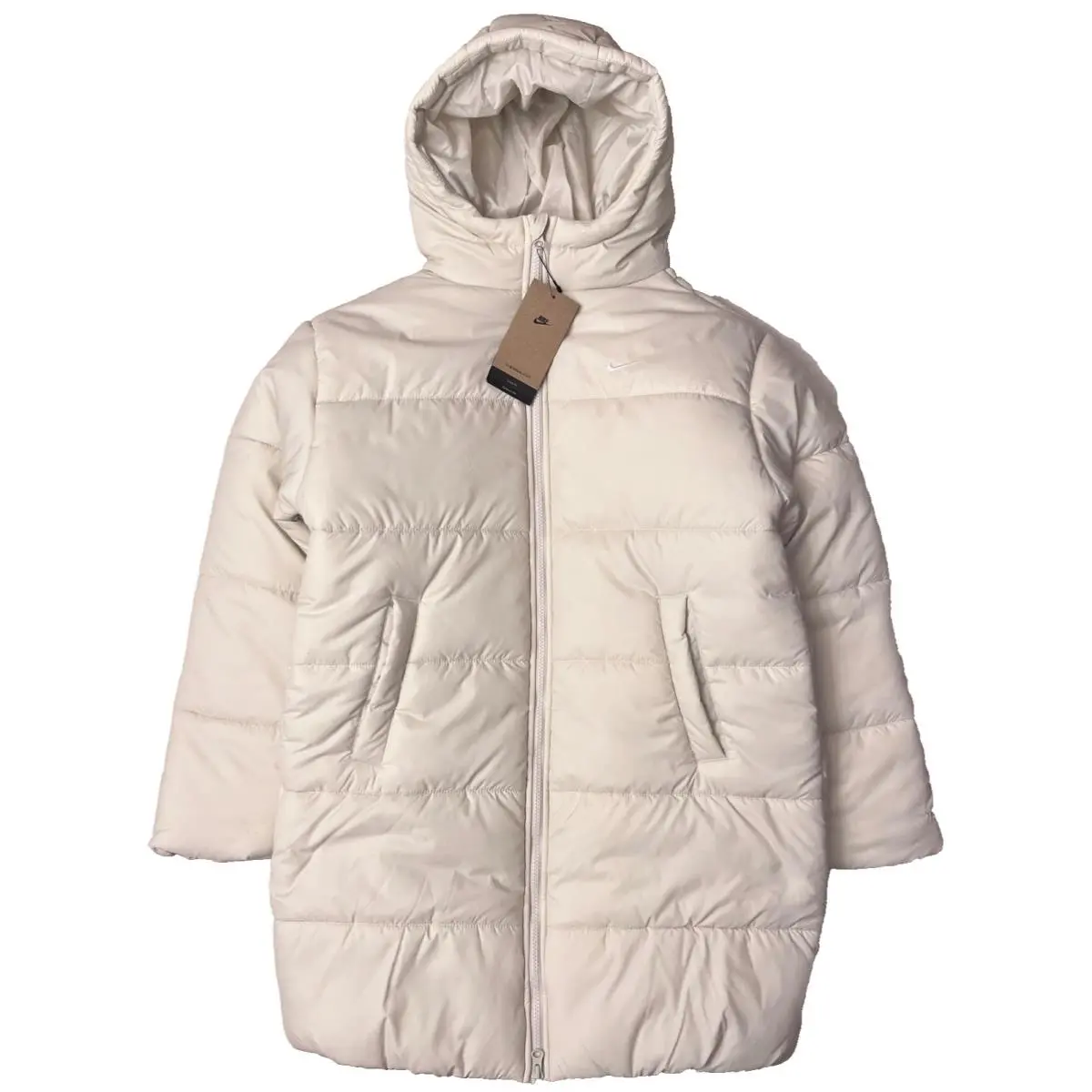 Nike Classic Therma-fit Puffer Parka HV4912-072 Light Bone Women`s Small S