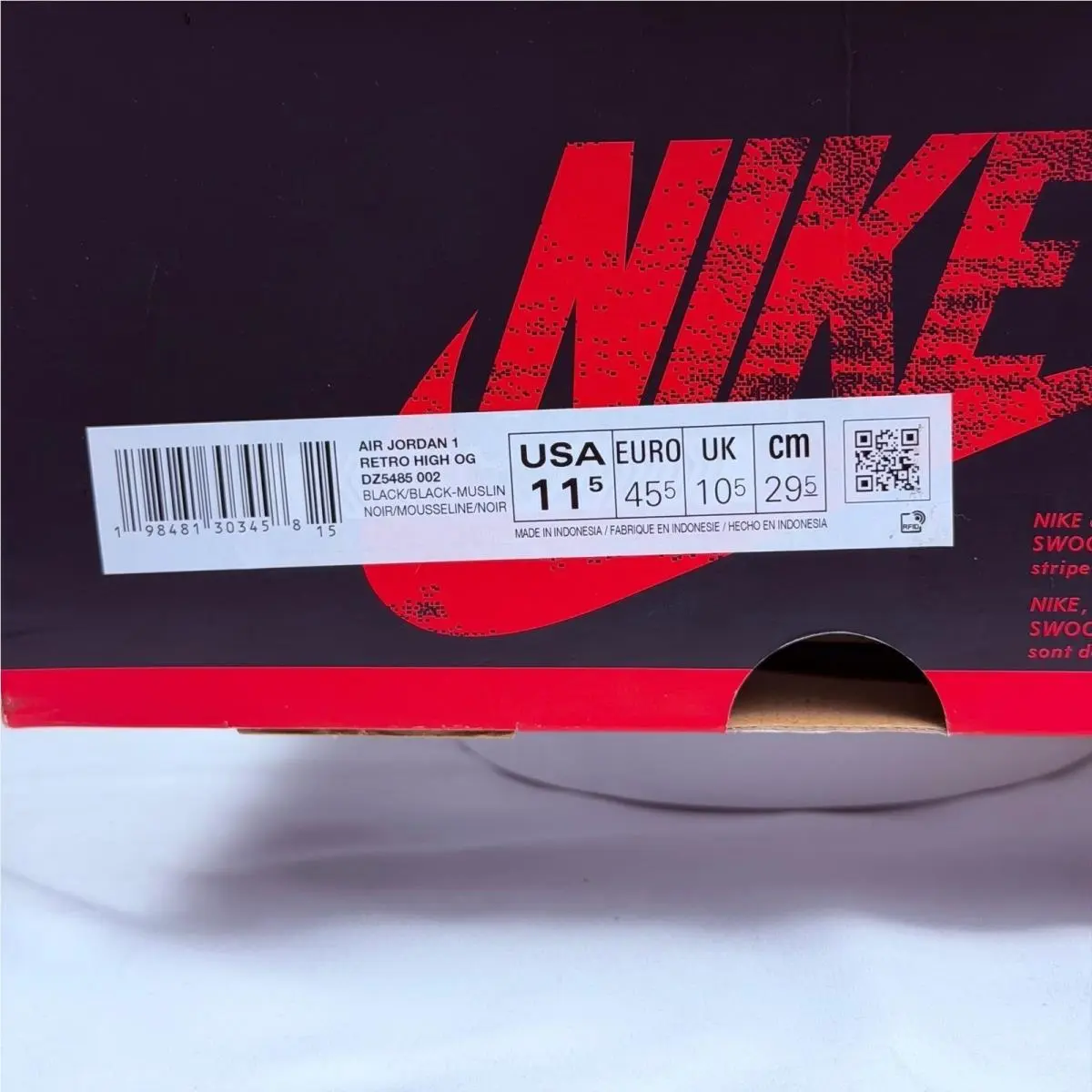 Nike shoes - Jordan 1 Retro High OG Black Muslin - Black 0