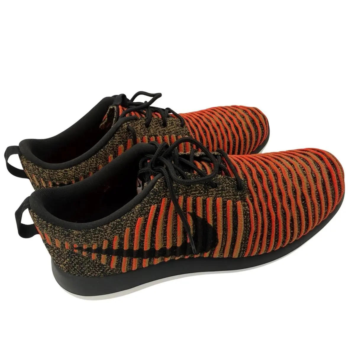 Roshe Two Flyknit Max Orange Black Men`s Running Shoes Size 9 by Nike
