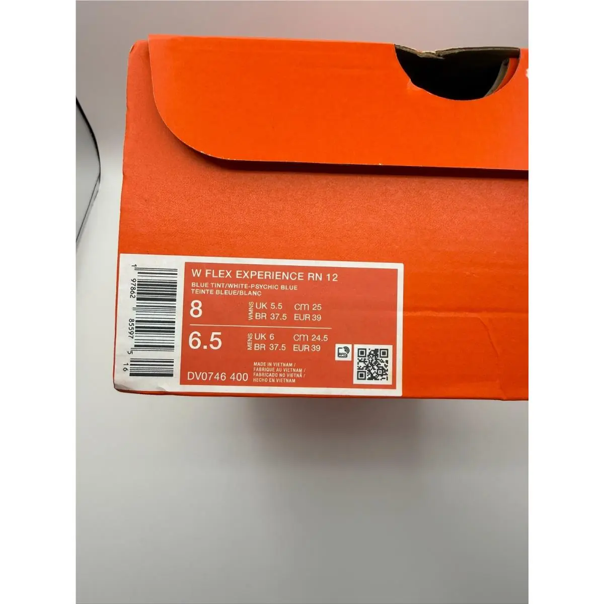 Nike shoes - Nike Flex Experience Run 12 - DV0746 400 - Photon Dust/Light Smoke Grey/White/Psychic Blue (UPC: 197862855975) 3