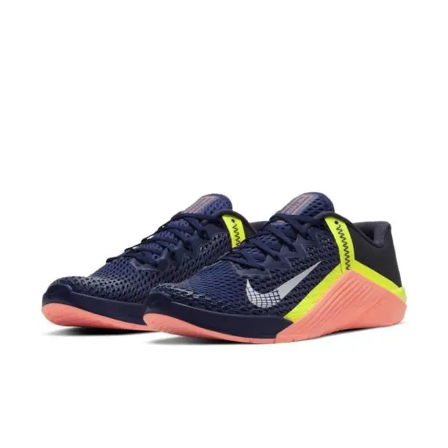 Nike Unisex Metcon 6 Deep Royal Blue/metallic Platinum Sz 7.5