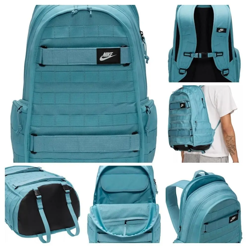 Nike Rpm Backpack Bag Turquoise Black 26L Zip Laptop Padded Hike FD7544 464