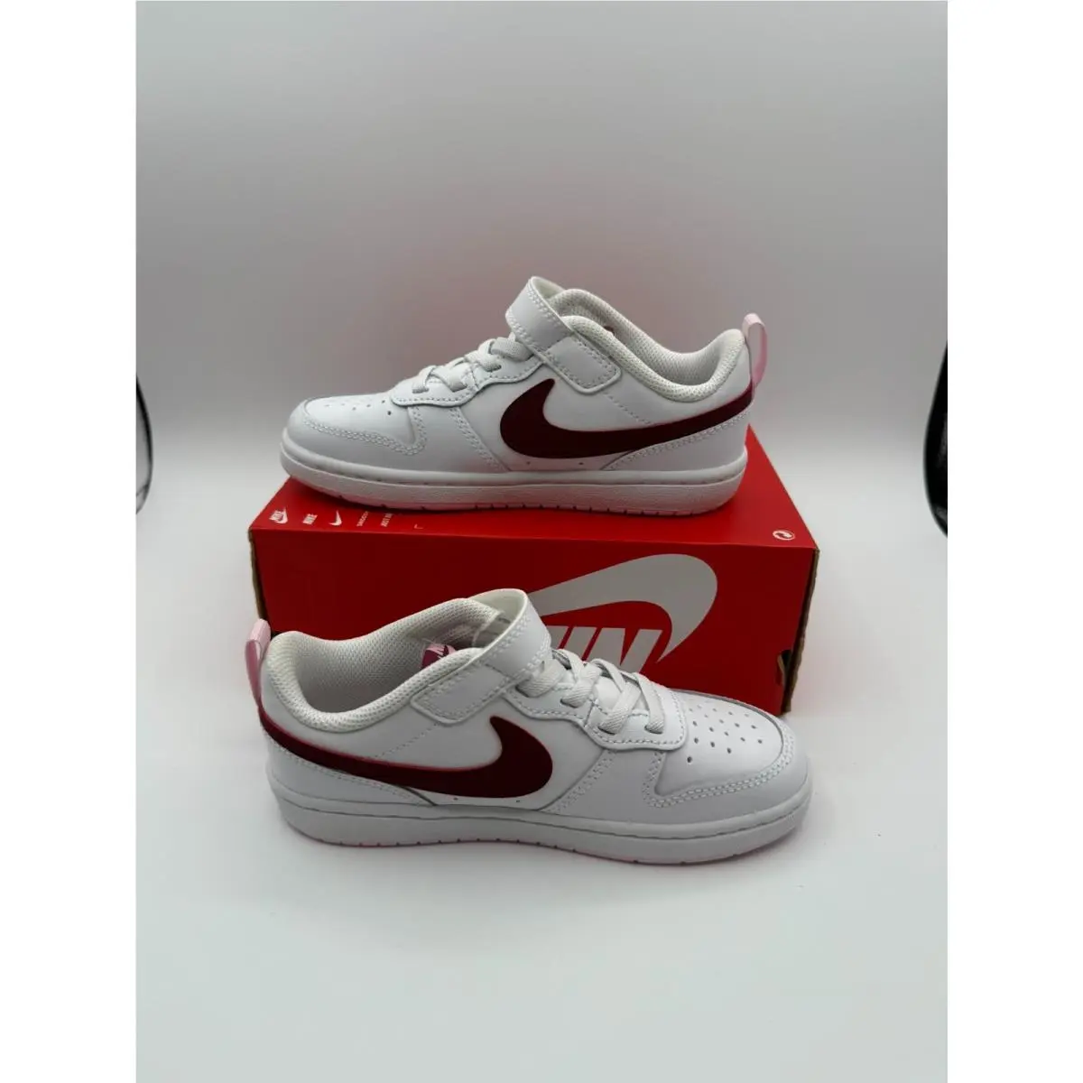 Nike shoes - Nike Court Borough Low 2 PS - White/Dark Beetroot (UPC: 195239283567) 0