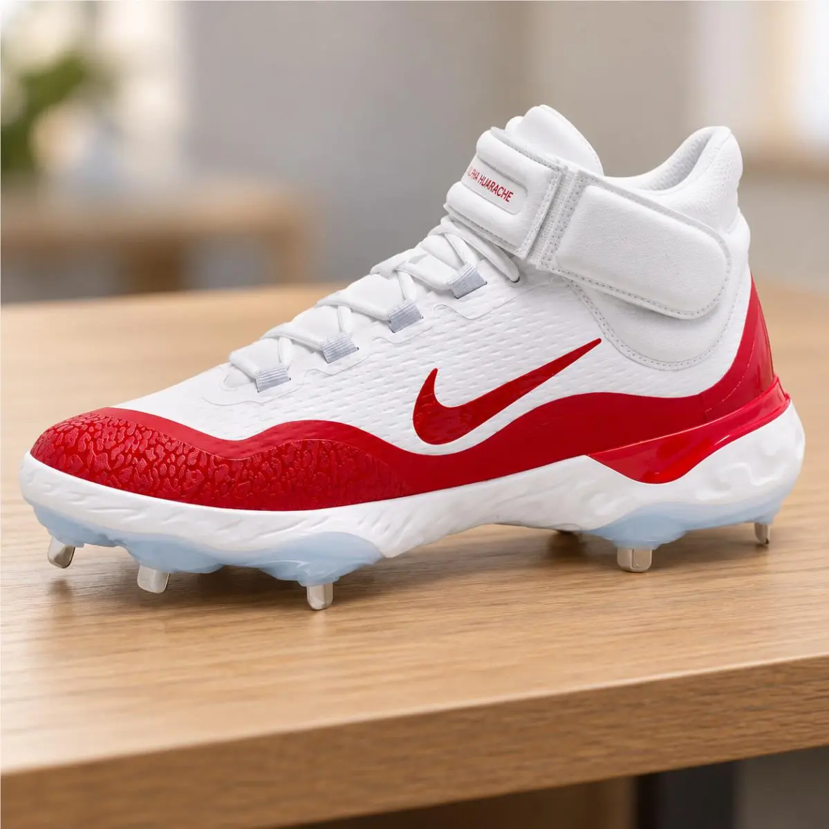 Nike shoes - Nike Alpha Huarache Elite 4 - FD2744-105 - White / Red (UPC: 196968531813) 0