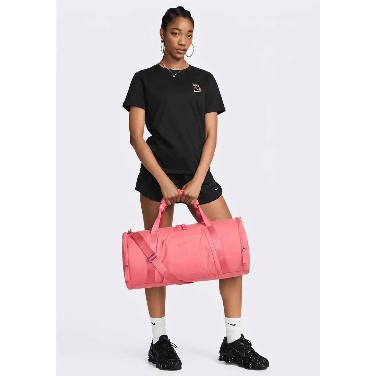 One Duffle Bag 35L Wet/dry Pocket Zip Pocket Gym Travel Bag Pink Coral by Nike