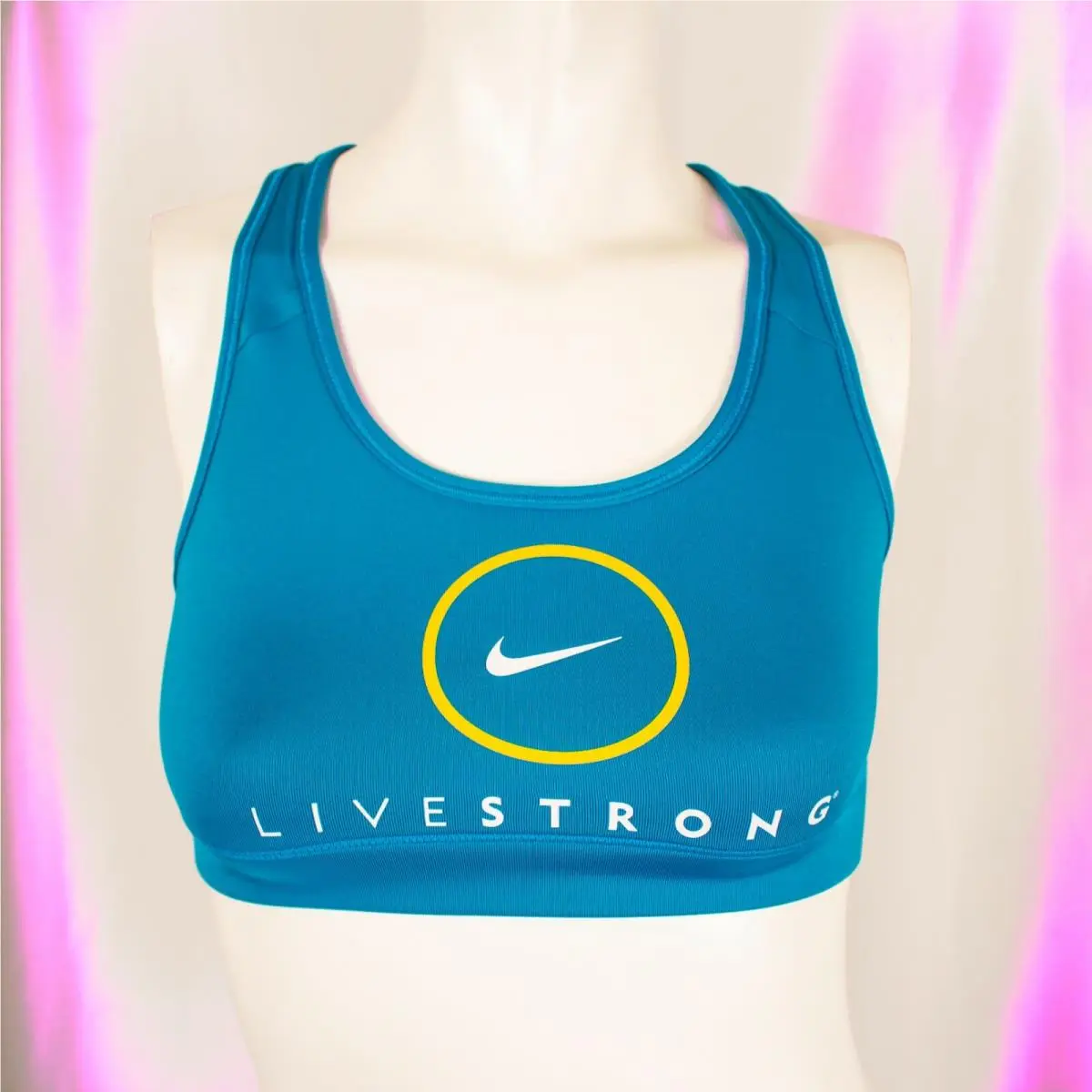 Nike Blue Turquoise Yellow Women Activewear Tank Top Size S