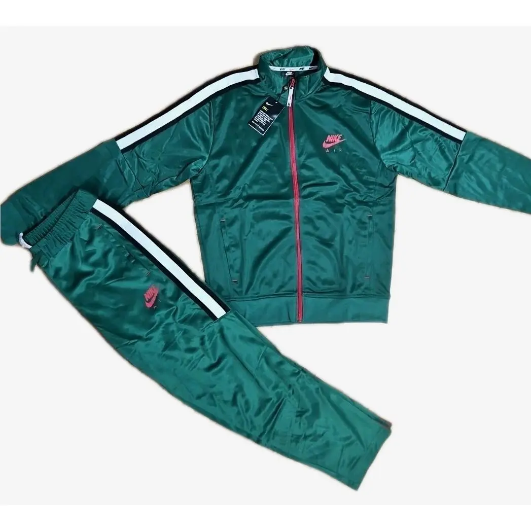 Nike Track Suit Mens Full Zip Jacket Pants Zip Pockets Green Small