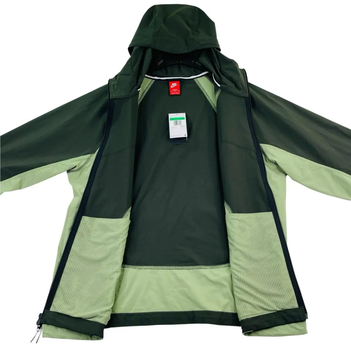 Nike clothing - Nike Tech Dri-FIT Woven Windrunner Colorblock Jacket - IH8461-355 - Black Green 8