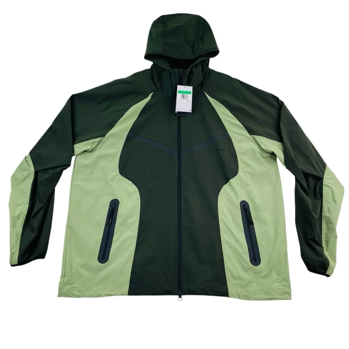 Nike clothing - Nike Tech Dri-FIT Woven Windrunner Colorblock Jacket - IH8461-355 - Black Green 5