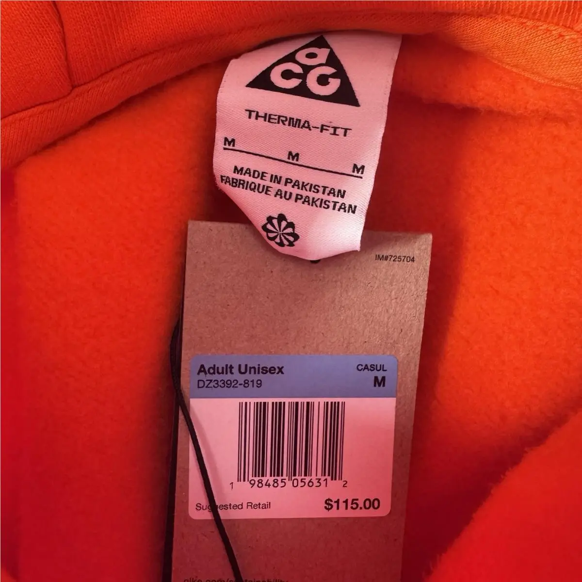 Nike clothing - Orange (UPC: 0198485056312) 2