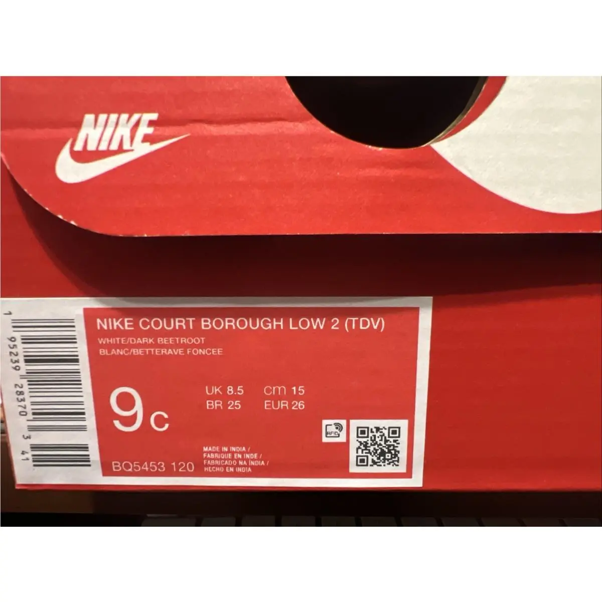 Nike shoes - Nike Court Borough - Court Borough - White / Beetroot 0