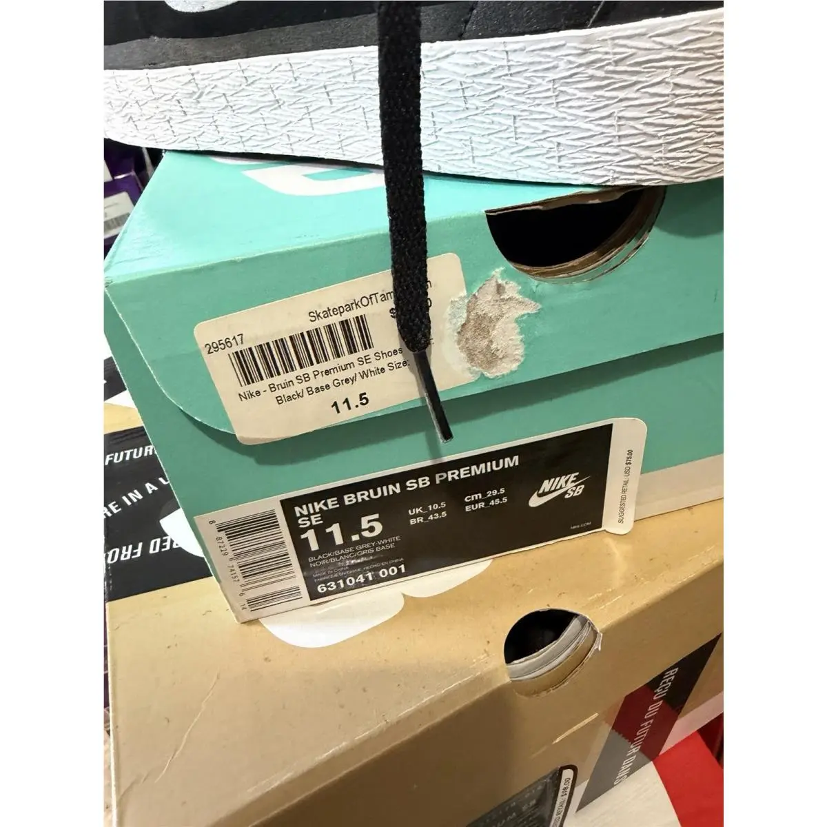 Nike shoes - Nike SB Bruin - Bruin - 631041-001 - Black/Base Grey/White/Gum Brown (UPC: 0887229741545) 4