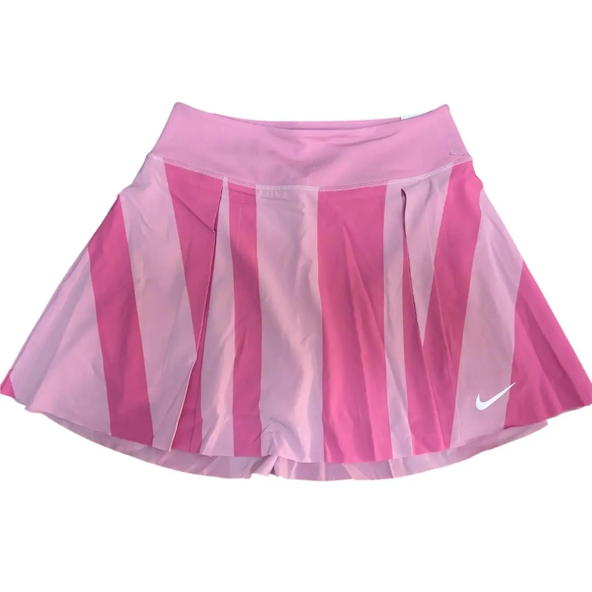 Court Pleated Tennis Skirt Skort Pink Stripe Womens Large Active Stretch by Nike