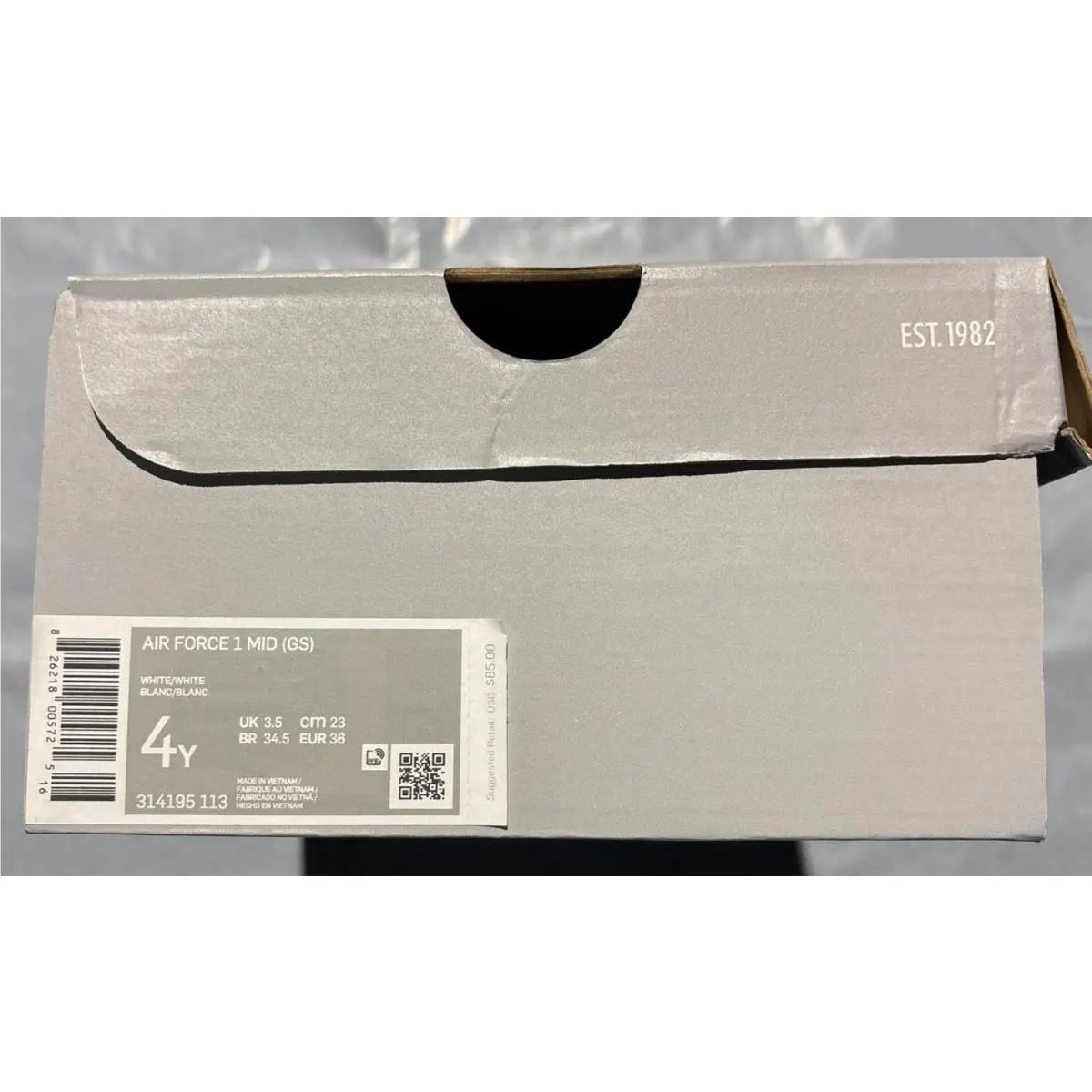Nike shoes - Air Force 1 Mid (GS) - White (UPC: 826218005725) 0