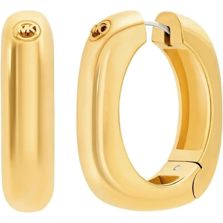 Michael Kors Metallic Muse Gold-tone Brass Hoop Earrings
