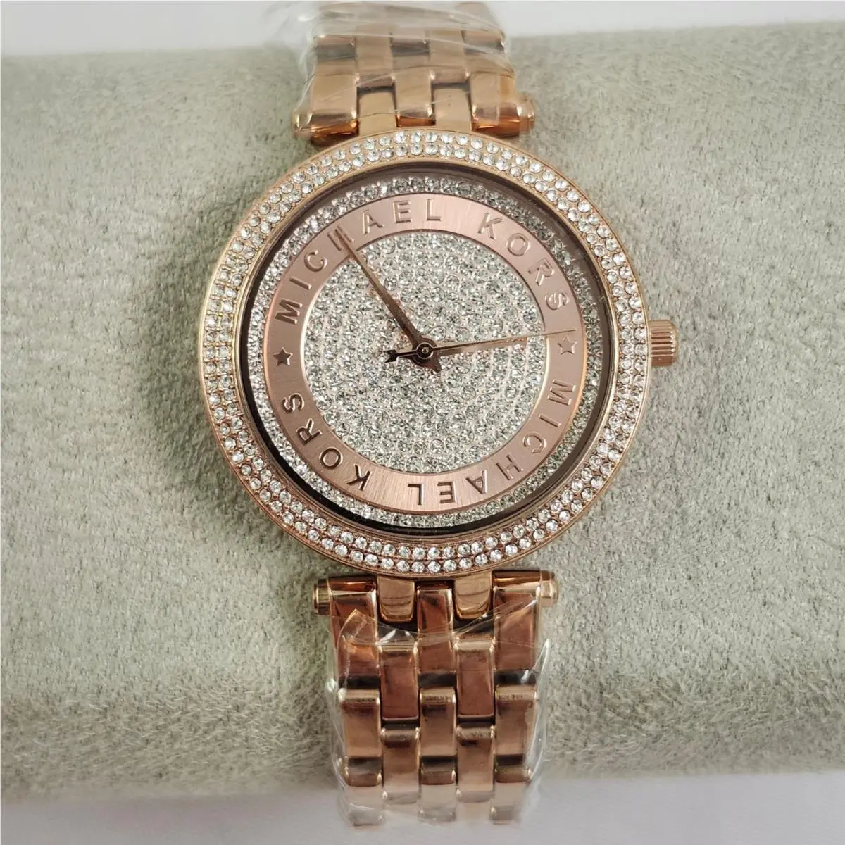 Michael Kors Mid Darci Crystal Rose Gold Glitz Watch MK4592 Nwot Box