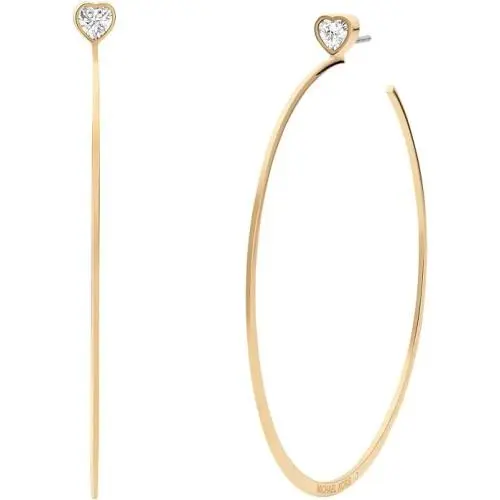 Michael Kors Stainless Steel MK Logo Hoop Earrings For Women