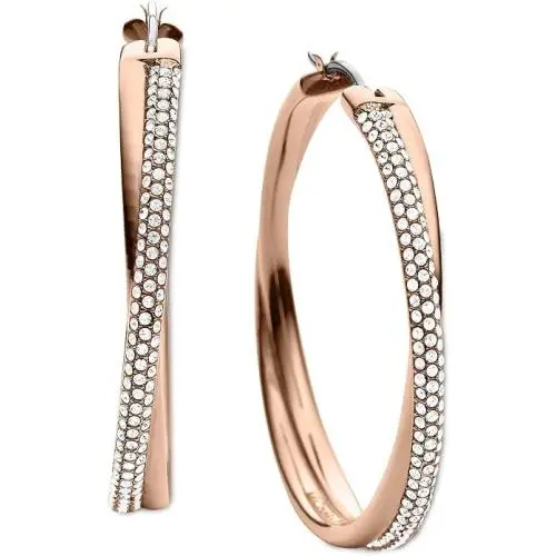 Michael Kors Rose Gold Hoop Earrings For Women