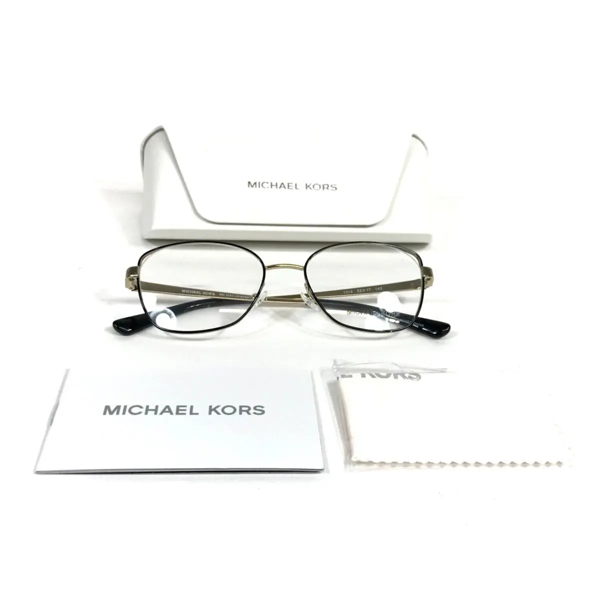 Michael Kors Eyeglasses Frames MK3043 Anacapri 1014 Black Gold Cat Eye 52-17-140