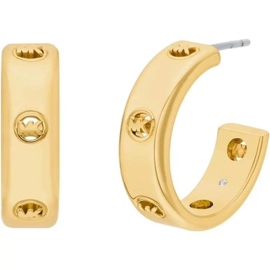 Michael Kors Women`s Logo Hoop Earrings