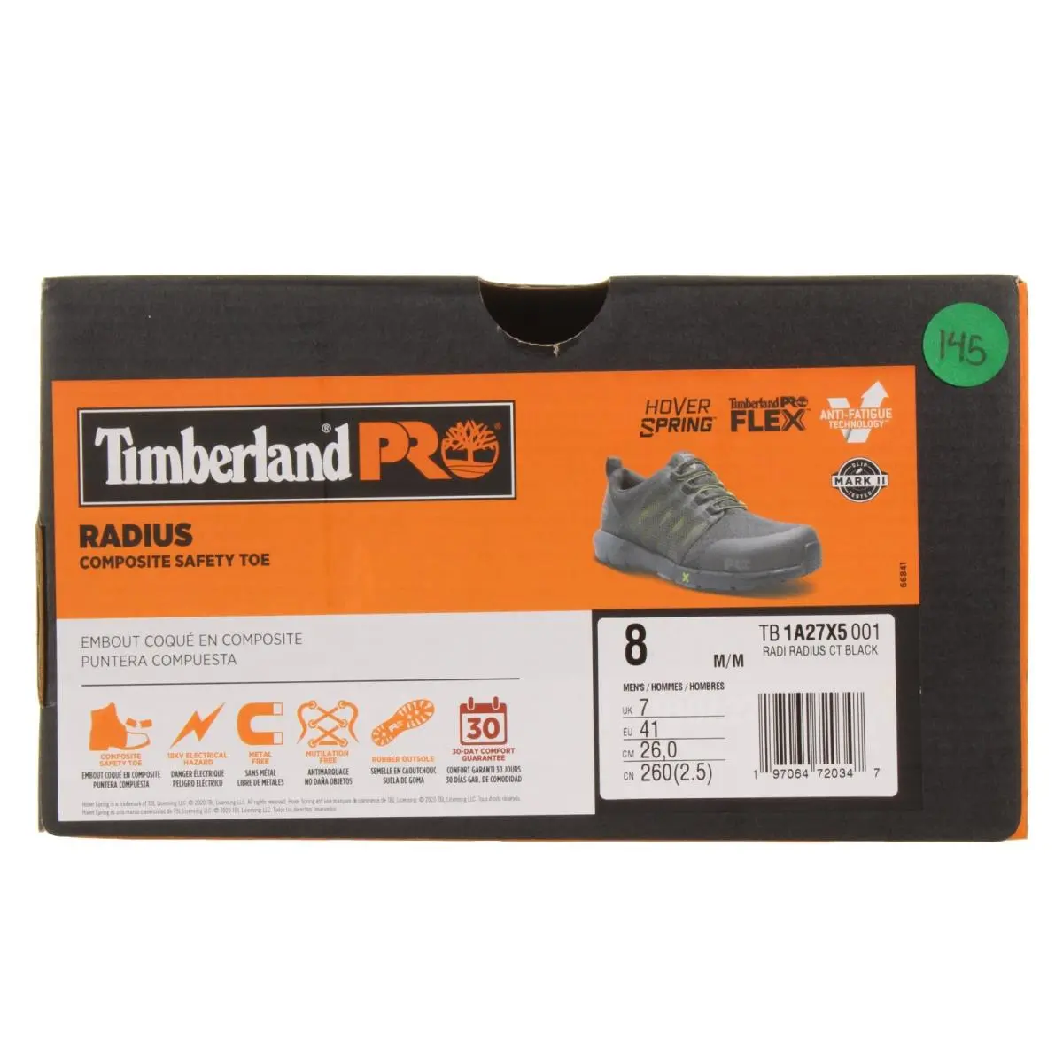 Timberland shoes - Timberland Pro® Radius Composite Safety Toe - A27X5 - Black, Volt 7