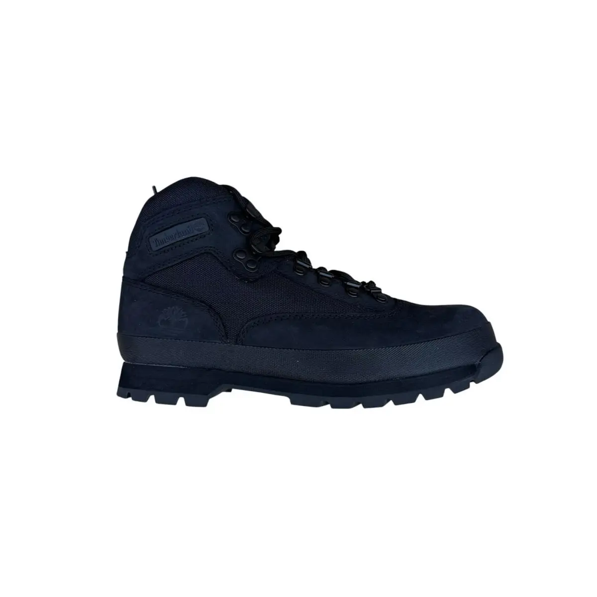 Timberland Euro Hiker Mid Lace Boot Black Nubuck Sz 7.5 TB0A28A2-W05