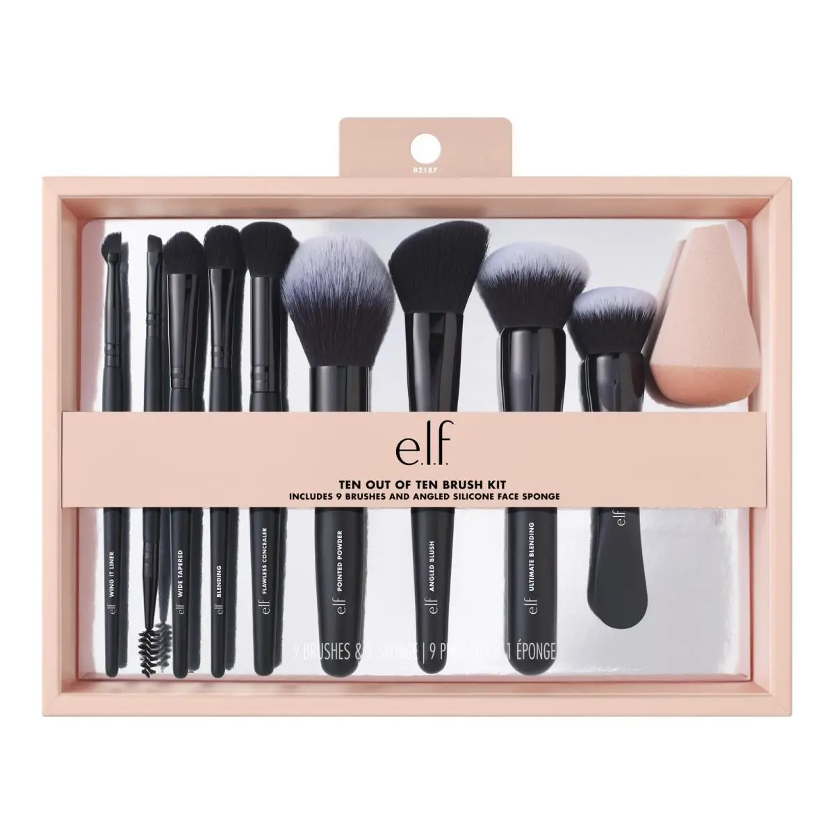 Brush Set Ten Out Of Makeup Brushes Black E.l.f. 82187