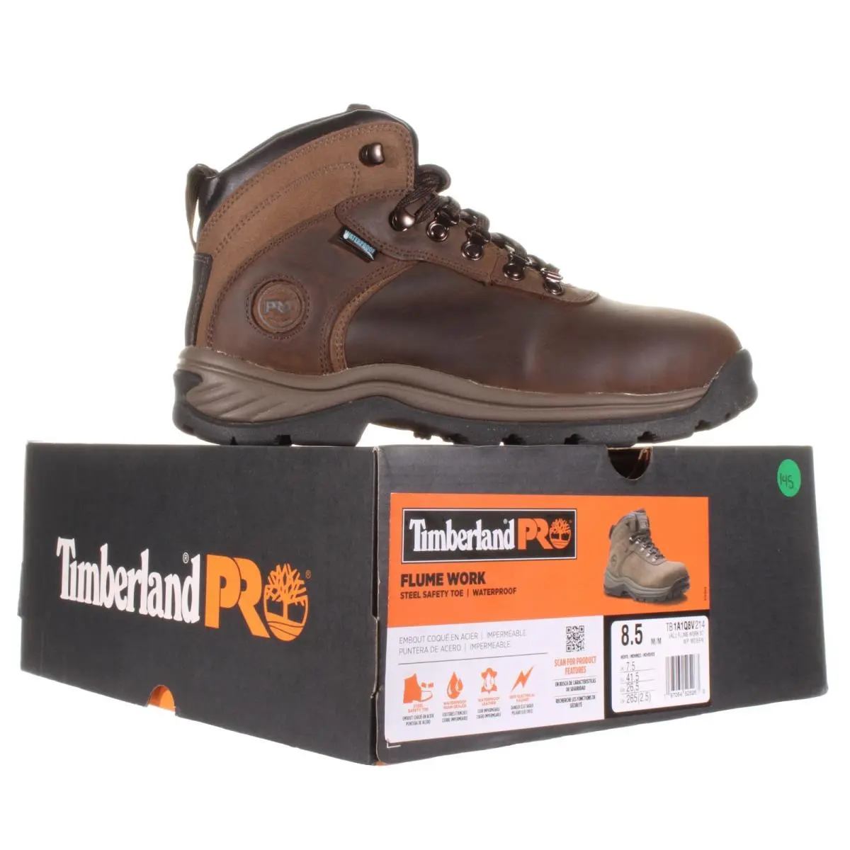 Timberland shoes - Timberland Pro® Flume Work Steel Safety Toe - A1Q8V - Brown (UPC: 197064525263) 4