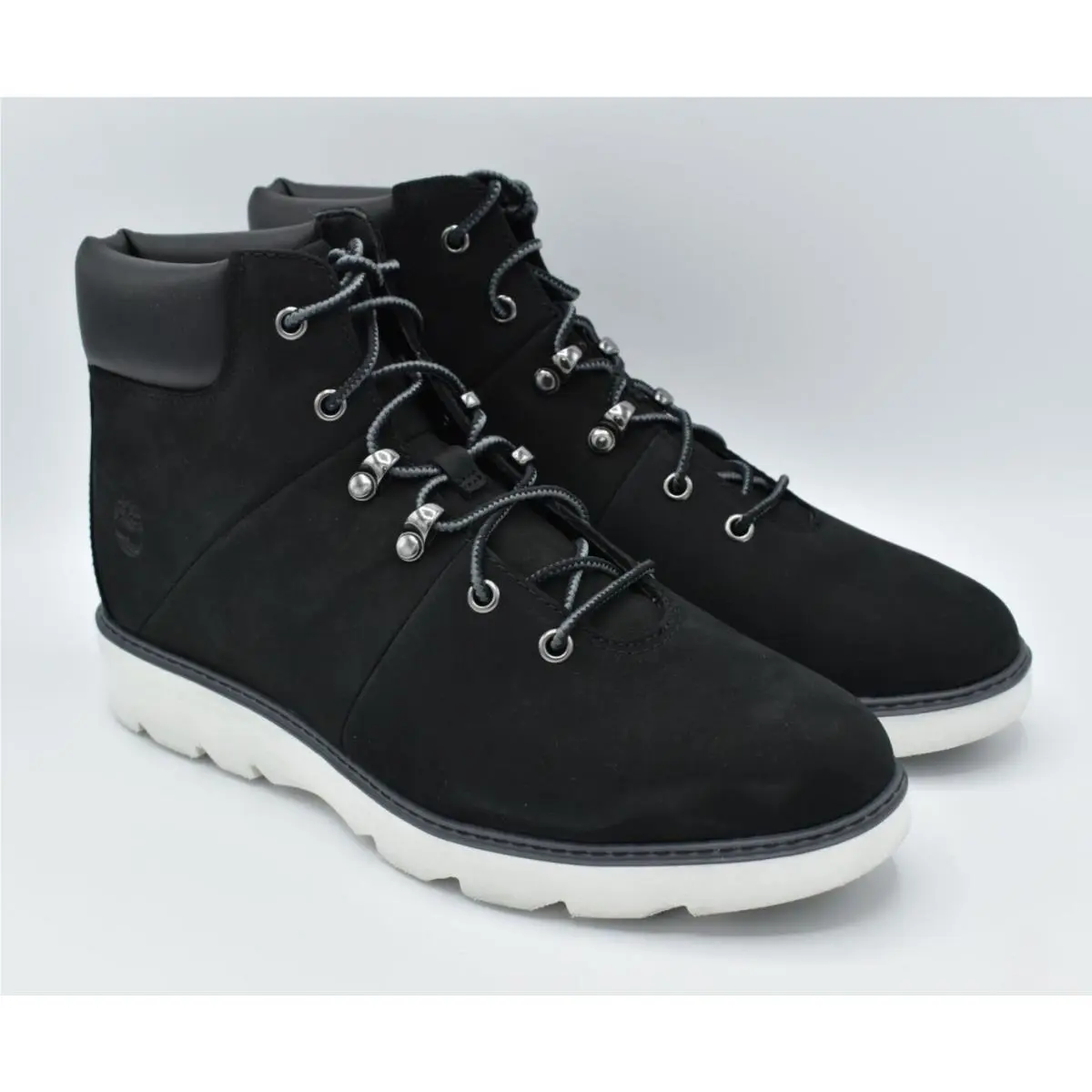 Timberland Womens Size 8.5 Keeley Field Mid Hiker Black Nubuck Shoes Boots