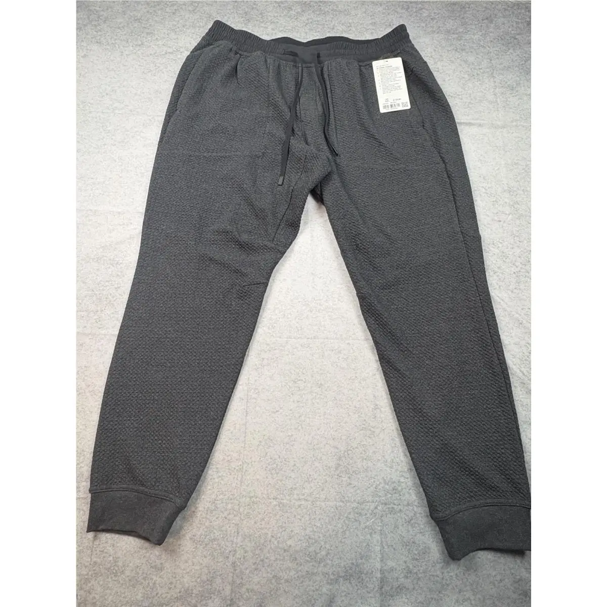 Lululemon At Ease Jogger Pants Mens 2XL Gray Textured Knit Stretch Lounge Casual