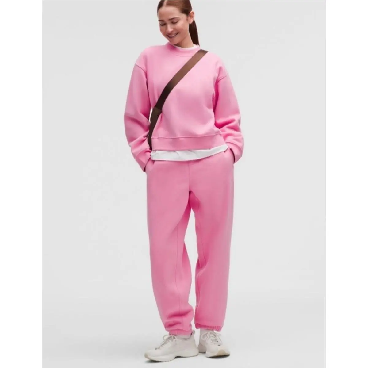 037 Lululemon Women`s Steady State Superloft MR Joggers Candy Cloud XL