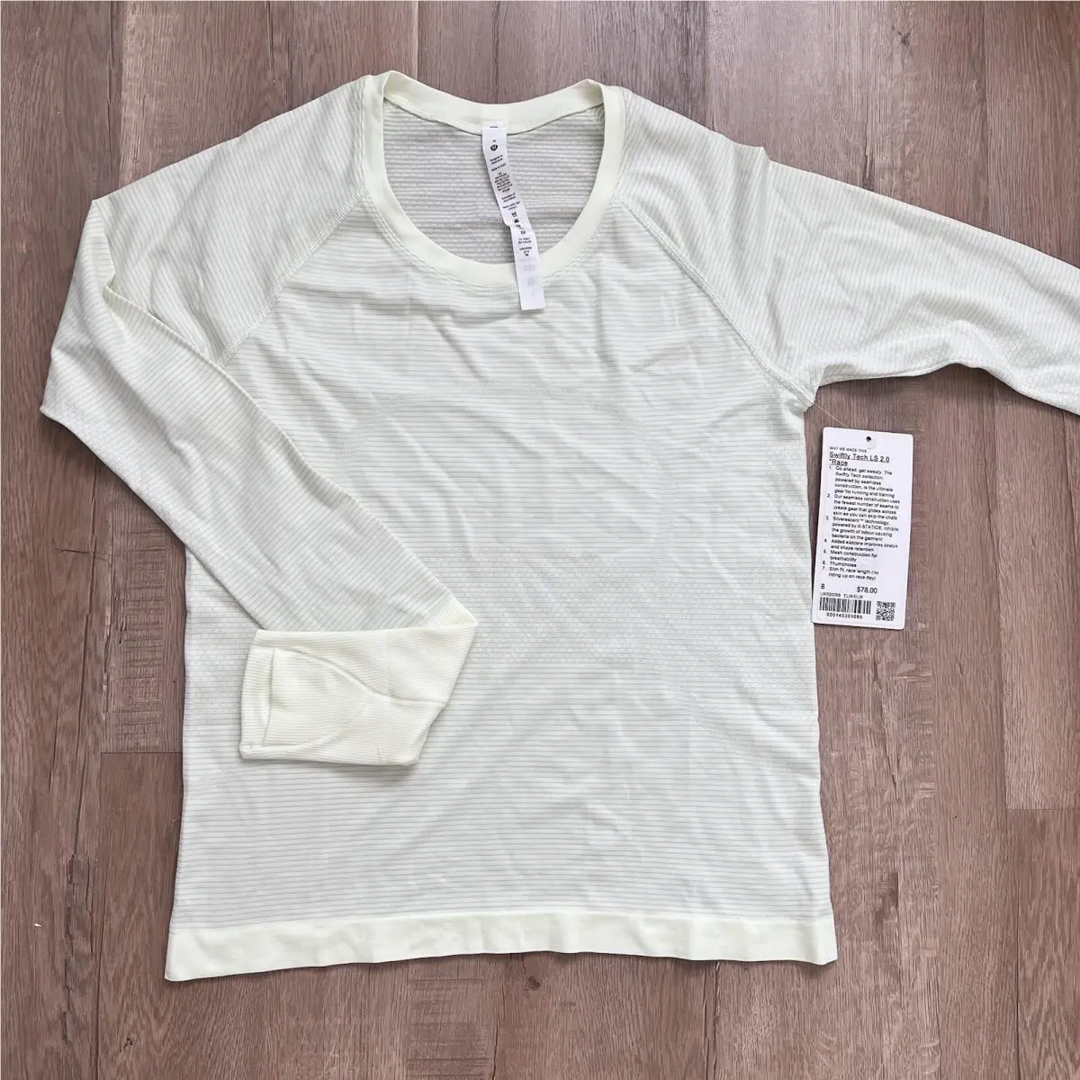 Lululemon Swiftly Long Sleeve Shirt 2.0 Race Length Elixir/elixir Size 6