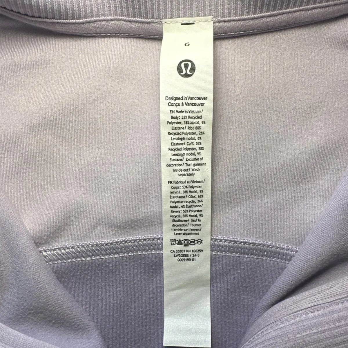 Lululemon clothing - Lavender 3