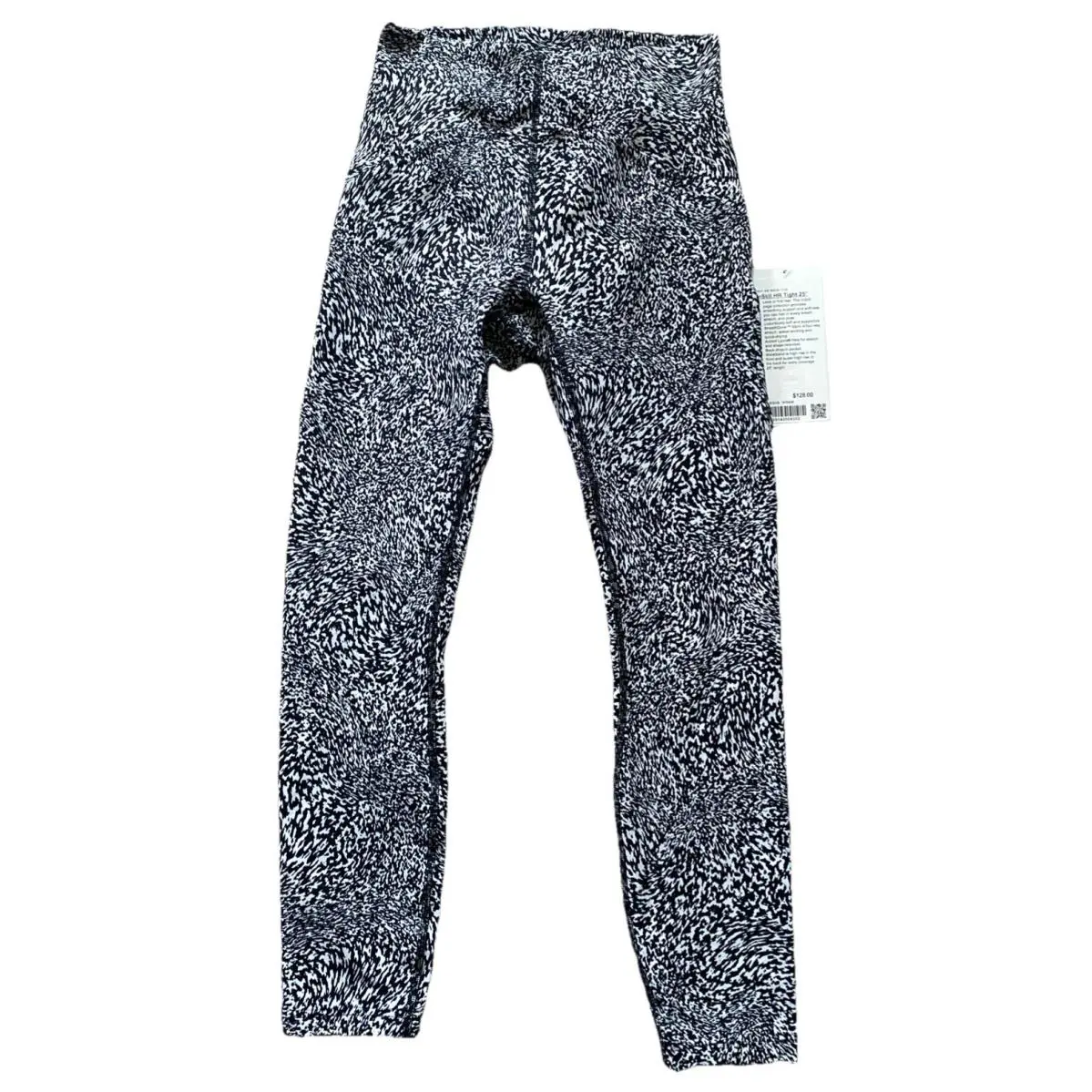 Lululemon Instill HR Tight Womens Size 4 Black White Geometric LW5EQUS Leggings